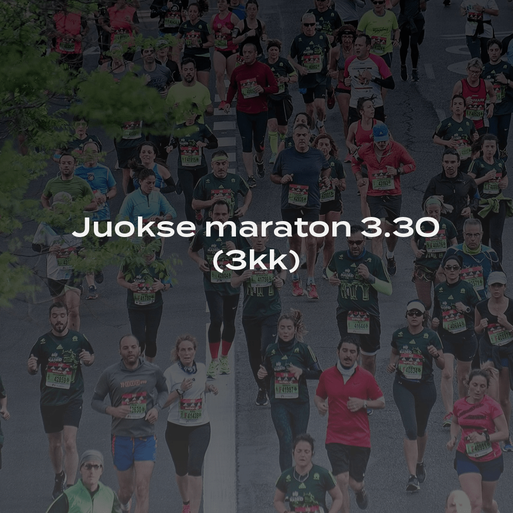 Juokse maraton 3.30 (3kk) -juoksuohjelma