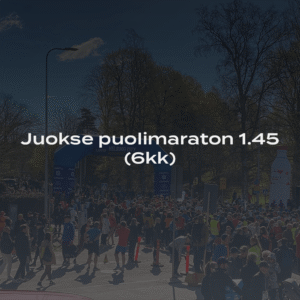 Juokse puolimaraton 1.45 (6kk) -juoksuohjelma