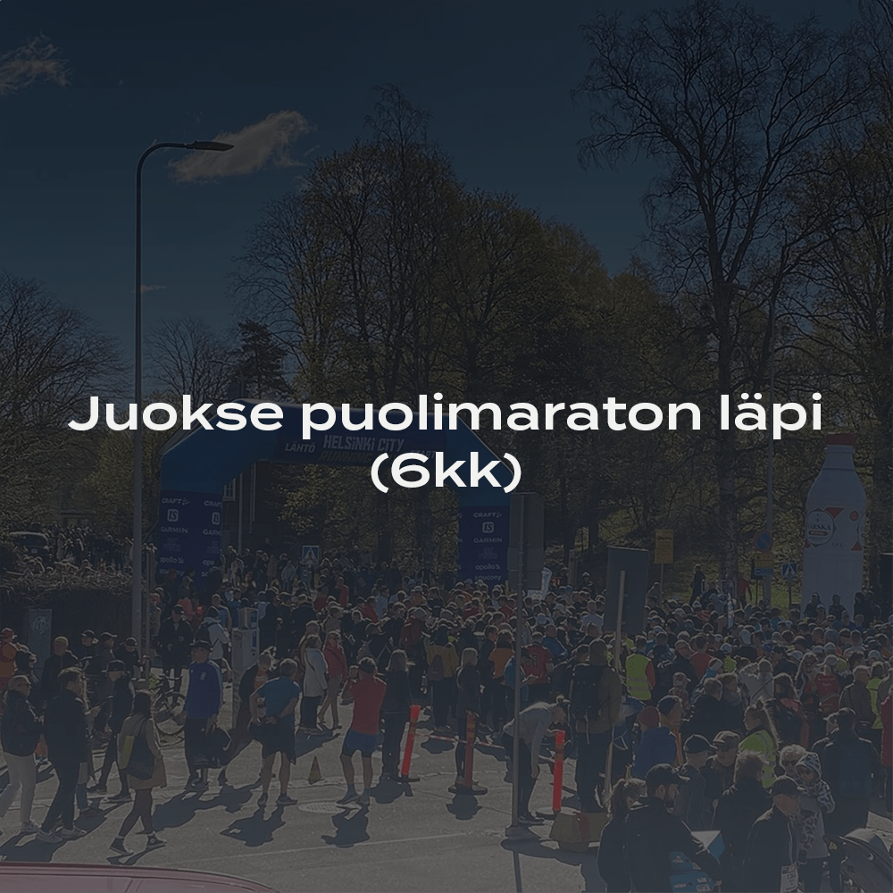 Juokse puolimaraton läpi (6kk) -juoksuohjelma